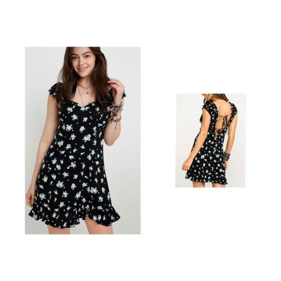 SOLD Free People Floral "Like a Lady" Mini Dress - Picture 1 of 5